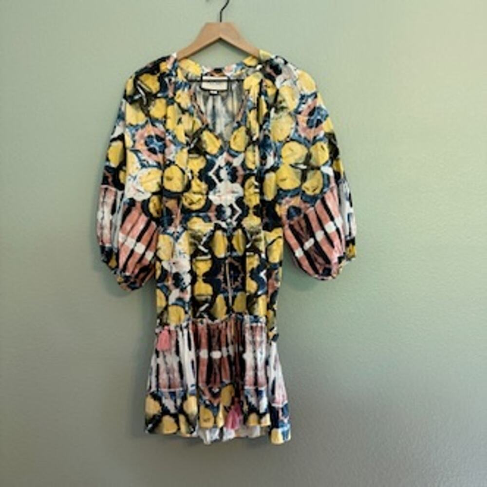 new revolve alexis kasi puff sleeve mini dress size small - Picture 2 of 4